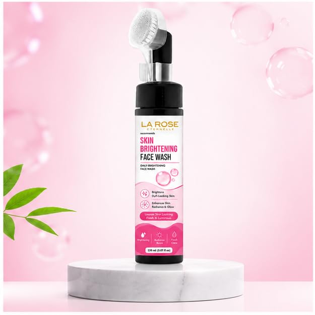 LA ROSE ETERNELLE Skin Brightening Face Wash with Niacinamide Kojic Acid Glutathione Vitamin C & Hyaluronic Acid | Daily Facial Cleanser for Men & Women | 150 ml