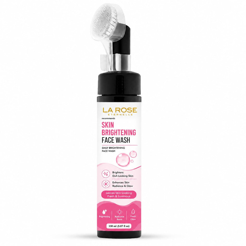 LA ROSE ETERNELLE Skin Brightening Face Wash with Niacinamide Kojic Acid Glutathione Vitamin C & Hyaluronic Acid | Daily Facial Cleanser for Men & Women | 150 ml