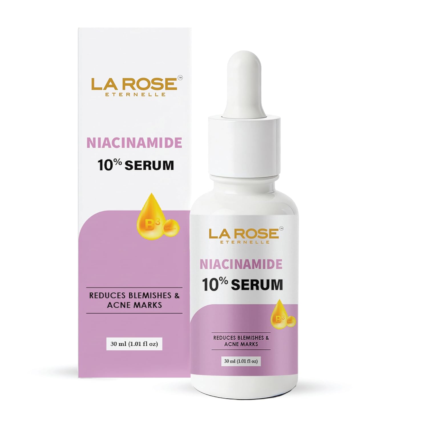 LA ROSE ETERNELLE Niacinamide 10% Serum, Reduces Blemishes and Acne Marks, 30 ml