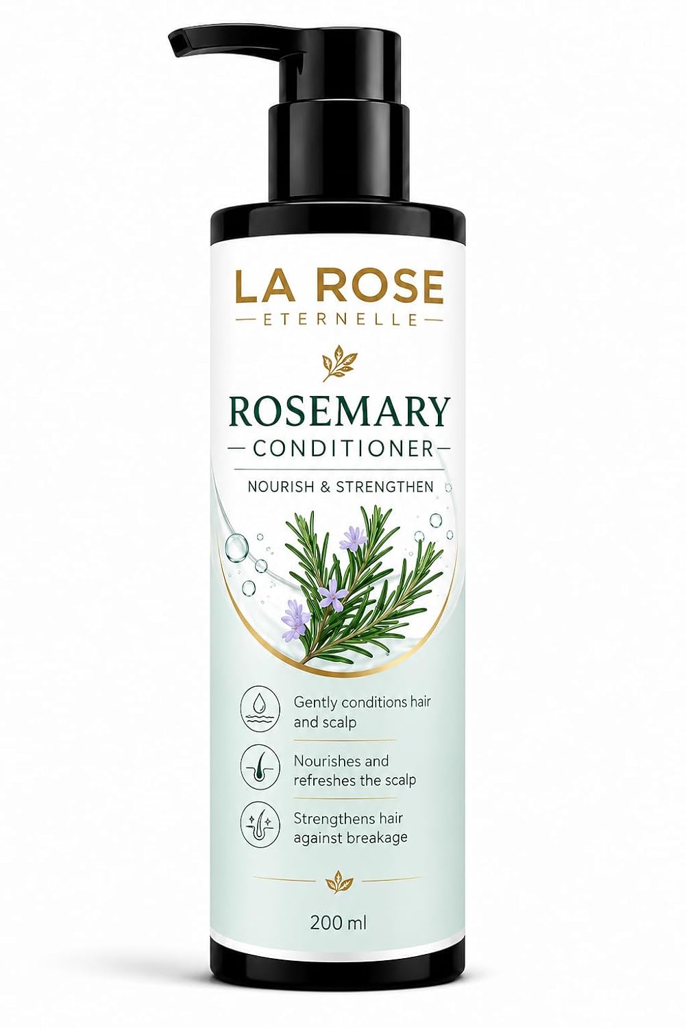 LA ROSE ETERNELLE Rosemary Conditioner Hair Nourishing & Strengthening Formula Smooth Manageable Hair Care for Men & Women 200 ml