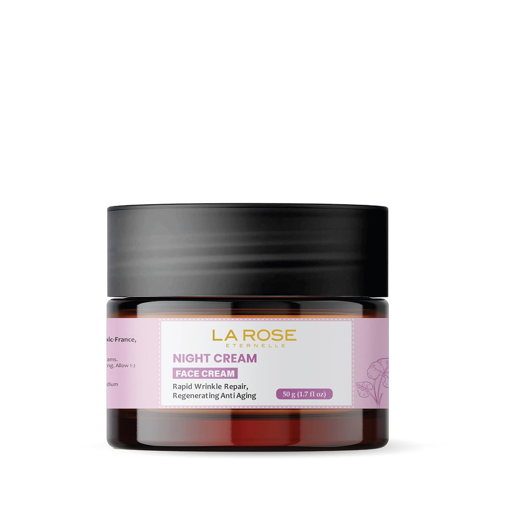 LA ROSE ETERNELLE Night Cream Overnight Facial Moisturizer for Men & Women Hydrating Skin Care Formula Lightweight Face Cream 50 g