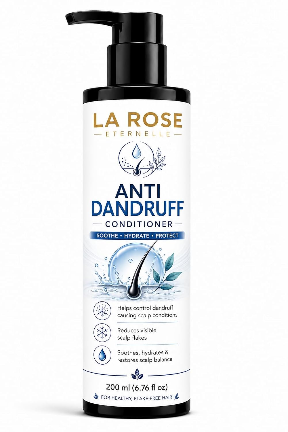 LA ROSE ETERNELLE Anti Dandruff Conditioner Nourishing Hair Conditioner Scalp Care Formula for Men & Women Smooth Manageable Hair 200 ml
