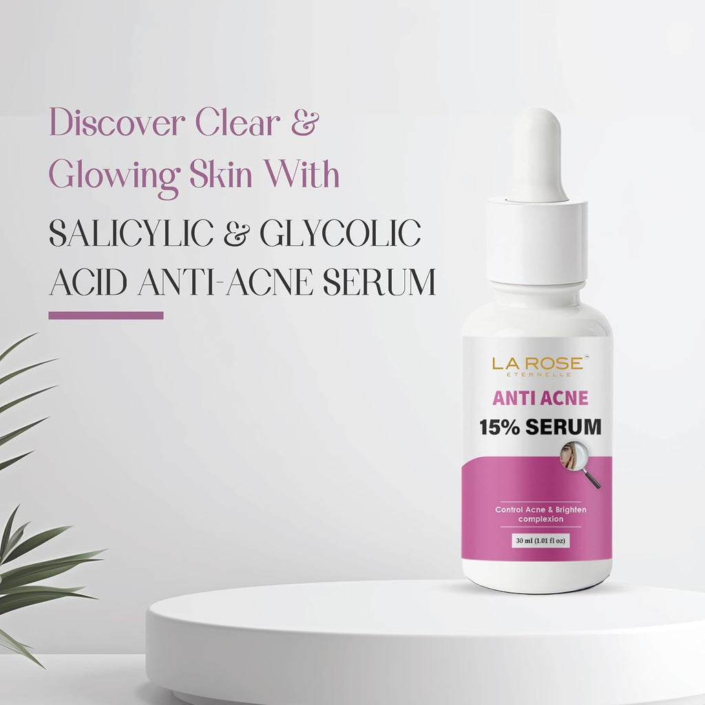LA ROSE ETERNELLE 15% Face Serum Lightweight Facial Serum for Men & Women Daily Skin Care Formula Radiant Looking Skin 30 ml