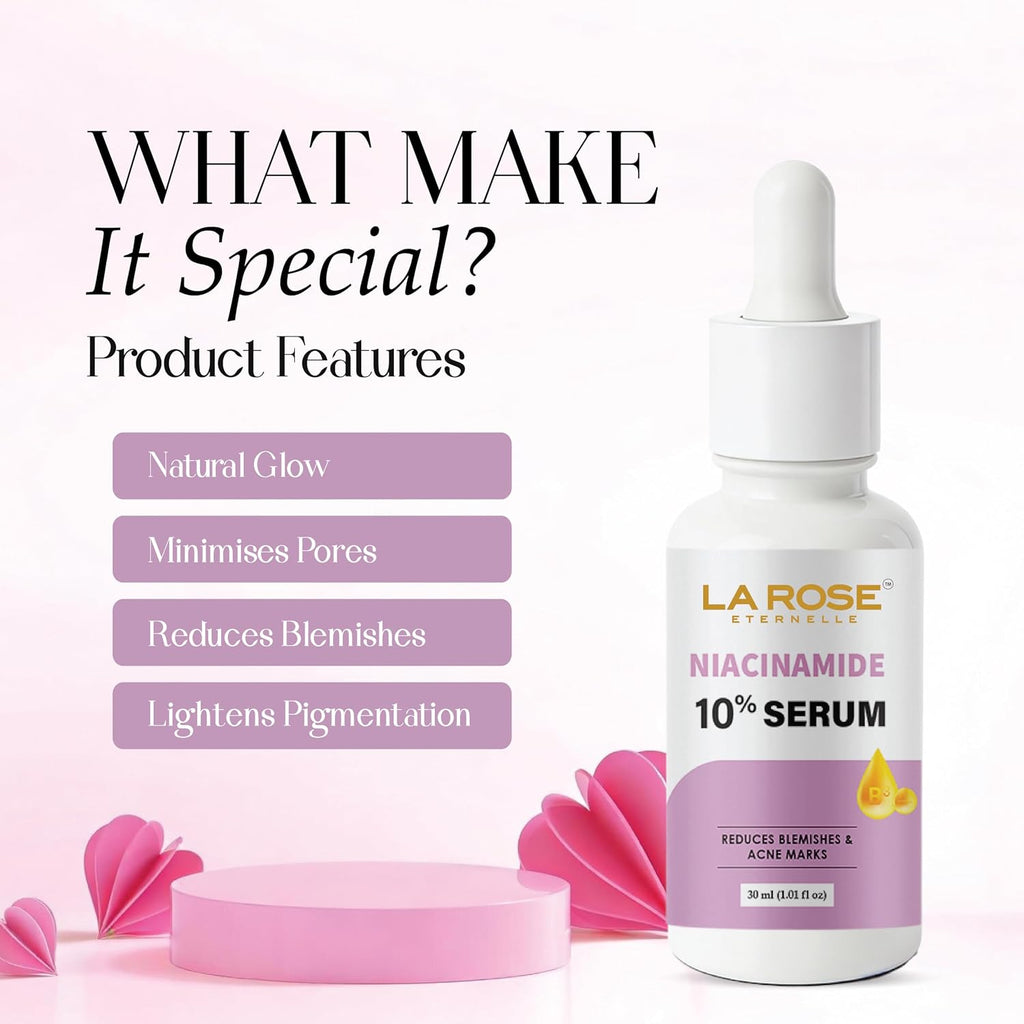 LA ROSE ETERNELLE Niacinamide 10% Serum, Reduces Blemishes and Acne Marks, 30 ml