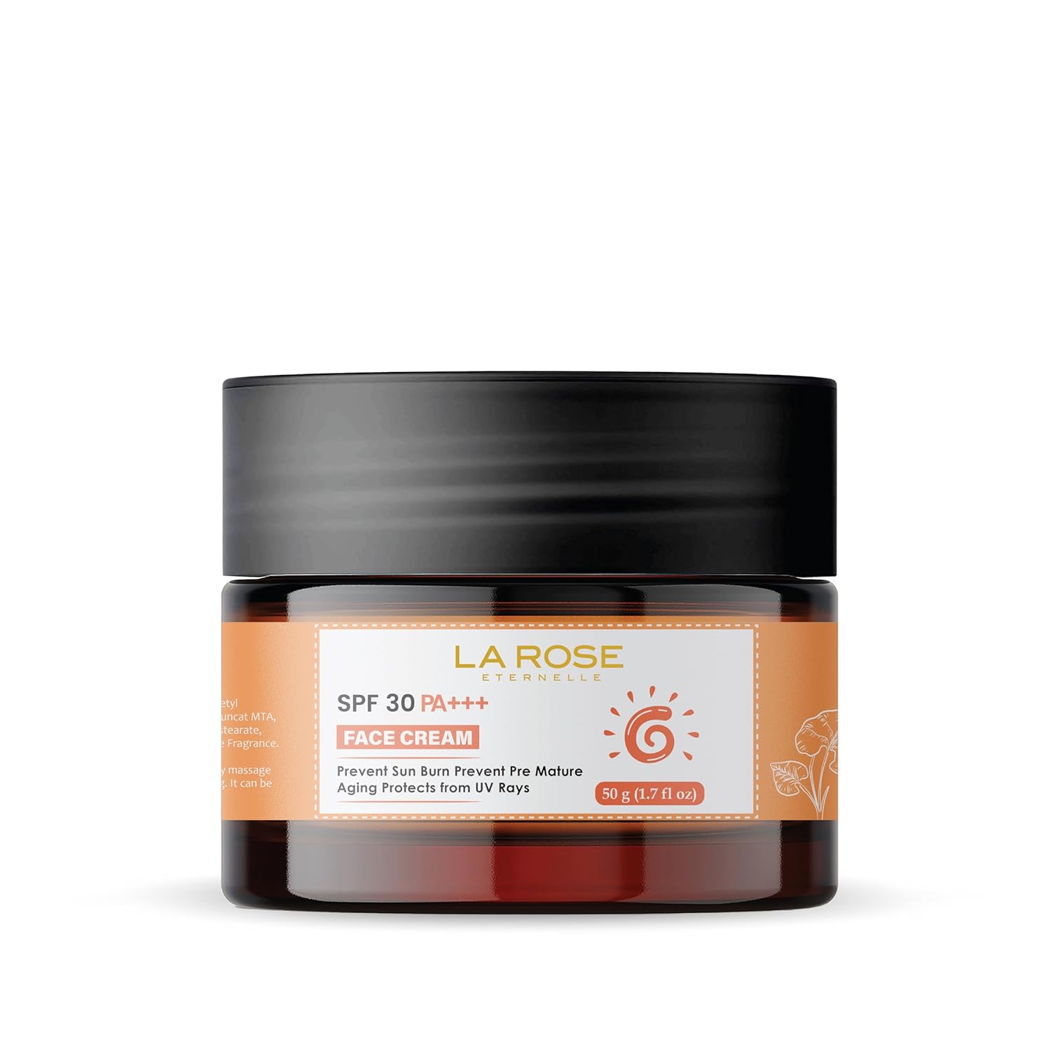 LA ROSE ETERNELLE SPF 30 PA+++ Face Cream | Daily UV Protection Moisturizer for Men & Women | Lightweight Facial Care Formula | 50 g