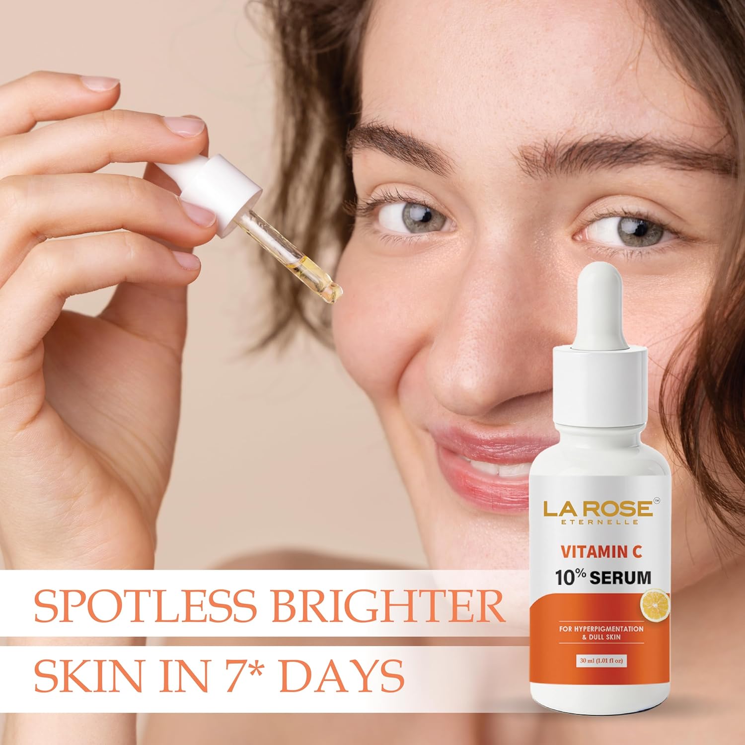LA ROSE ETERNELLE Vitamin C 10% Serum for Hyperpigmentation and Dull Skin, 30ml